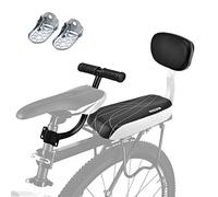 Coussin de Siège Arrière de Vélo avec Dossier, Siège de Vélo pour Enfant Siège Arrière avec Accoudoir et Repose-Pieds Universel Siège de Sécurité Vélo Enfant