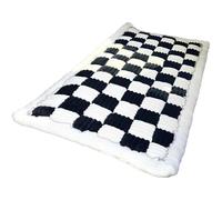 Coussin de siège arrière pour chiens, 137,2 x 63,5 cm, imperméable et résistant aux rayures, tapis de voyage épais et antidérapant en peluche pour voitures, camions, VUS, noir et blanc