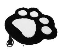 Coussin de Siège Auto Chat Patte en Peluche Noir pour Hiver