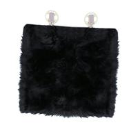 Coussin de Siège Auto en Laine Noir Antidérapant Hiver | Compatible Fauteuil Roulant et Chaise de Bureau, sans Odeur, Accessoire Intérieur pour Saison Froide