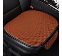 Coussin de Siège Auto en Soie Glacée pour Porsche Macan 4 / Macan Turbo/Panamera Turbo E-Hybrid/Cayenne GTS 2024-, Poche de Rangement, Particules Antidérapantes en Silicone,C Brown