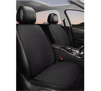 Coussin de siège auto toutes saisons housse universelle en lin pour conducteur petite taille ensemble simple/trois pièces demi-paquet housse siege voiture(Black E)
