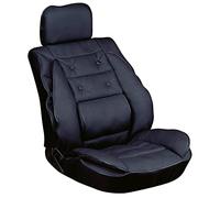 Carpoint Couvre-siège avec appuie-tête, look cuir noir
