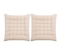 Coussin de siège Blanc Naturel en Tissu recyclé for Chaise Bureau, Coussins à Bascule, Coussin hamac, Salle Manger carré Simple, Couleur : Rond(Square,40x40cm(2pcs))