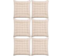 Coussin de siège Blanc Naturel en Tissu recyclé for Chaise Bureau, Coussins à Bascule, Coussin hamac, Salle Manger carré Simple, Couleur : Rond(Square,40x40cm(6pcs))