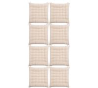 Coussin de siège Blanc Naturel en Tissu recyclé for Chaise Bureau, Coussins à Bascule, Coussin hamac, Salle Manger carré Simple, Couleur : Rond(Square,40x40cm(8pcs))