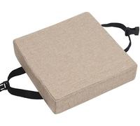 Coussin de siège carré 12 13 14 15 16 17 18 19 20, coussin de tabouret de bar ultra doux avec attaches, housse amovible en lin et fermeture éclair pour cuisine, bureau, salle à manger (B7, 45 x 45 x 3