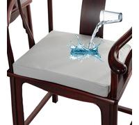 Coussin de siège Carrés, Imperméable Cuir PU Coussin De Chaise，Épaisseur 8/5/3cm 30/35/40/45/50/55/60cm Extérieur/Interieur Galette De Chaise，pour Jardin Cuisine，Patio, Bureau(Smoky gray,40X40X8CM)