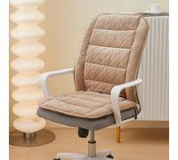 Coussin de Siège Chauffant, Coussin Chauffant avec 9 Niveaux de Chaleur et Minuterie D'arrêt Automatique à 4 Niveaux, Chauffe Dos pour Bureau en Hiver(Beige)