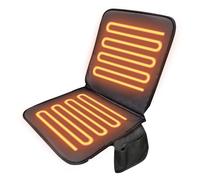 Coussin de siège chauffant | Plug-in avec soutien dorsal | Coussin chauffant électrique pour chaise d'ordinateur, pour temps froid, femmes, hommes, adultes, personnes âgées, assises longues, personnes