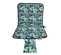 Coussin de siège chauffant Portable, alimenté par USB, 3 niveaux de chauffage, résistant à l'eau, pour Camping, stade, extérieur, fleur verte et noire, 520g