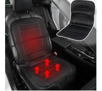 Coussin de siège chauffant - XUKEY - 12V Universel - Noir - 98 x 46 cm - Protection thermique intelligente