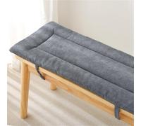 Coussin de siège classique de couleur unie pour bancs d'intérieur, coussin de siège rectangulaire en mousse haute densité avec fond antidérapant, coussin de canapé en velours côtelé lavable, pour