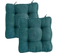 Coussin de siège confortable épais pour chaises de salle à manger, coussin de sol antidérapant intérieur/extérieur avec attaches, soulagement de la douleur du coccyx orthopédique