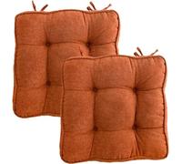 Coussin de siège confortable épais pour chaises de salle à manger, coussin de sol antidérapant intérieur/extérieur avec attaches, soulagement de la douleur du coccyx orthopédique