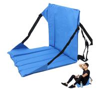 Coussin de siège confortable pour le stade d'extérieur - Rembourré, portable, ergonomique, pliable, antidérapant et stable avec dossier | Assise pour tribune pique-nique, voyage, coussin de sol pour