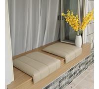 Coussin de Siège de Baie Vitrée Assise Coussin Portable pour Escalier Intérieur/Extérieur Meubles de Jardin Terrasse Banc Gradins de Stade Bibliothèque Café Restaurant(Cream,35x25cm/13.8x9.8 in)