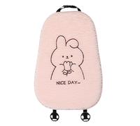 Coussin de siège de camion - Motif de lapin mignon - Housse de siège d'hiver en peluche respirante pour voiture - Pour la conduite, les voyages sur la route, les déplacements, le lieu de travail, la