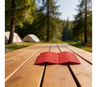 Coussin de siège de camping portable Xpe pliable et résistant à l'humidité pour chaise d'extérieur pour randonnée, pique-nique, plage avec sac de rangement noir, option de couleur rouge (rouge)