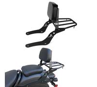 Coussin de Siège de Dossier Arrière de Moto avec Porte-bagages pour Rebel CMX500 CMX300 2017-2025, PSLER Dossier Passager Sissy Bar