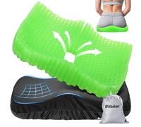 Coussin de siège de Gel antidérapant,Coussin de siège en Gel Double épaisseur,Respirant U-Forme Coussin de siège pour Bureau,Fauteuil Roulant,Maison Réduire Le Stress et soulager la Douleur (Vert-L)