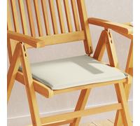 vidaXL Coussins de siège de Jardin Lot de 2 crème 45x45x2 cm carré, Coussin de siège, Coussin de siège extérieur, Coussin de Chaise extérieur