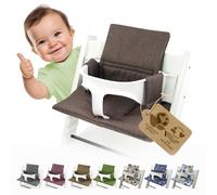 Coussin de siège de rechange housse de coussin coussin réducteur de siège compatible avec Stokke Tripp Trapp pour chaise haute chaise haute Mod. 2 (org marron moyen)