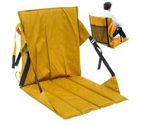 Coussin de siège de stade pliable de 40,6 x 45,5 cm avec poche de rangement | Coussin de blanchiment en tissu Oxford | Coussin de chaise portable pour événement extérieur | Siège léger de sport