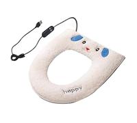 Coussin De Siège De Toilette Chauffant Électrique - Chaleur Alimentée Par USB Avec 5 Niveaux De Chaleur, Chauffe-siège En Tissu Doux Et Lavable | Ajustement Universel Pour Les Salles De Bains D'hiver,