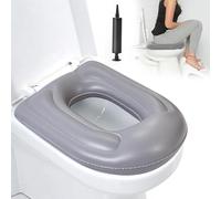 Coussin de siège de toilette gonflable avec ventouse, housse de siège de toilette réglable en hauteur, étanche, housse de siège de toilette pour adultes, handicapés, personnes âgées