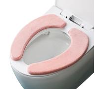 Coussin de siège de toilette - Peluche épaisse | Housse de salle de bain | Support adhésif, Surfaces antidérapante, lavable en machine, couche rembourrée douce, compatibilité avec les formes O U V,