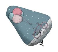 Coussin de siège de vélo rembourré avec cordon de serrage - Doux et confortable - Imperméable - Large protection de selle - Pour homme et femme - Pour exercice, VTT, vélo de route