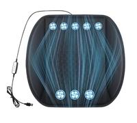 Coussin de siège de voiture avec ventilateur - Tapis d'été long avec connexion 12 V 24 V - Coussin de siège de voiture avec ventilateur électrique - Pour le camping, les voyages en ville, les