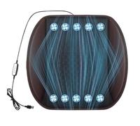 Coussin de siège de voiture - Connexion 12 V 24 V - Circulation de l'air - Coussin de siège de voiture avec ventilateur électrique - Pour le camping, les voyages en ville, les excursions, les SUV, les