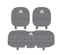 Coussin de Siège de Voiture en Lin pour Citroen REVOLTe - Ensemble Complet Housse de Siege Avant et Après - Tapis Protection Siège Antidérapant Anti-Rayures, 3 Pcs