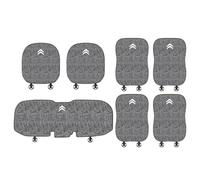Coussin de Siège de Voiture en Lin pour Citroen REVOLTe - Ensemble Complet Housse de Siege Avant et Après - Tapis Protection Siège Antidérapant Anti-Rayures, 7 Pcs