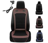 Coussin De SièGe De Voiture RafraîChissant, Housse De SièGe De Refroidissement De SièGe Avant 12v/24v, avec 2 Ventilateurs, Coussin De SièGe Respirant Et Ventilé pour L'éTé,A