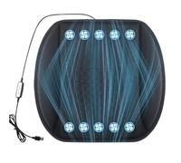 Coussin de siège de voiture - Tapis d'été long avec connexion 12 V 24 V - Avec ventilateur - Convient pour berline, SUV, camping-car, camion ainsi que pour les voyages, les trajets en famille et