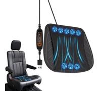 Coussin de siège de voiture ventilé | Tapis ergonomique de soutien réglable à 3 vitesses du flux d'air pour conducteur assis sur la route, bateau, camion fauteuil roulant