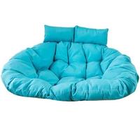 Coussin de siège Double œuf imperméable for Causeuse en Osier, épais et Lavable for Patio extérieur Panier Suspendu(Blue)