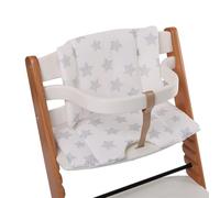 Coussin de siège doux - Design anti-glissement - Facile à attacher - Lavable en machine - Confortable - Pour chaises hautes en bois - Coussin de chaise haute pour enfants