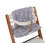 Coussin de siège doux - Design anti-glissement - Facile à attacher - Lavable en machine - Confortable - Pour chaises hautes en bois - Coussin de chaise haute pour enfants