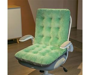 Coussin de Siège Doux en Une Pièce Coussin de Siège Chaud et Douillet Pour Fauteuil Pour le Dos Coccyx Coussins de Chaise Pour la Maison Bureau Canapé Voiture Chaise Roulante (Vert 3,45*100cm)