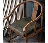 Coussin de siège en cuir, antidérapant et imperméable en mousse pour chaises de salle à manger avec housse lavable en machine (vert soja, 40 x 40 x 5 cm)