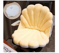 Coussin de siège en forme de coquillage avec dossier, joli coussin de chaise de jeu, coussin ouvert pour lit, décoration de bureau à domicile