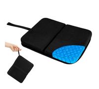 Coussin de siège en gel, coussin de siège d'avion, coussin de voyage pliable pour avion, coussin de siège de voiture pour siège de voyage, pliable pour un rangement plus facile