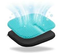 Coussin de siège en gel - Coussin doux nid d'abeille avec housse antidérapante Grand coussin en gel avec soulagement de la douleur du coccyx Coussin de siège de voiture frais pour voiture, bureau