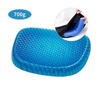 Coussin de siège en gel - LIXADA - Nid d'abeille - Housse lavable - Antidérapant - 38x30x3.5cm