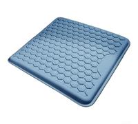 Coussin de siège en gel TPE avec structure en nid d'abeille, antidérapant et rafraîchissant pour voiture et chaise de bureau, utilisation estivale (bleu)