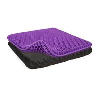 Coussin de siège en gel, violet, 50 cm, extra grand, double épaisseur, coussin de chaise pour bureau, fauteuil roulant, siège de voiture, canapé, coussin de siège pour stade pour soulager la douleur